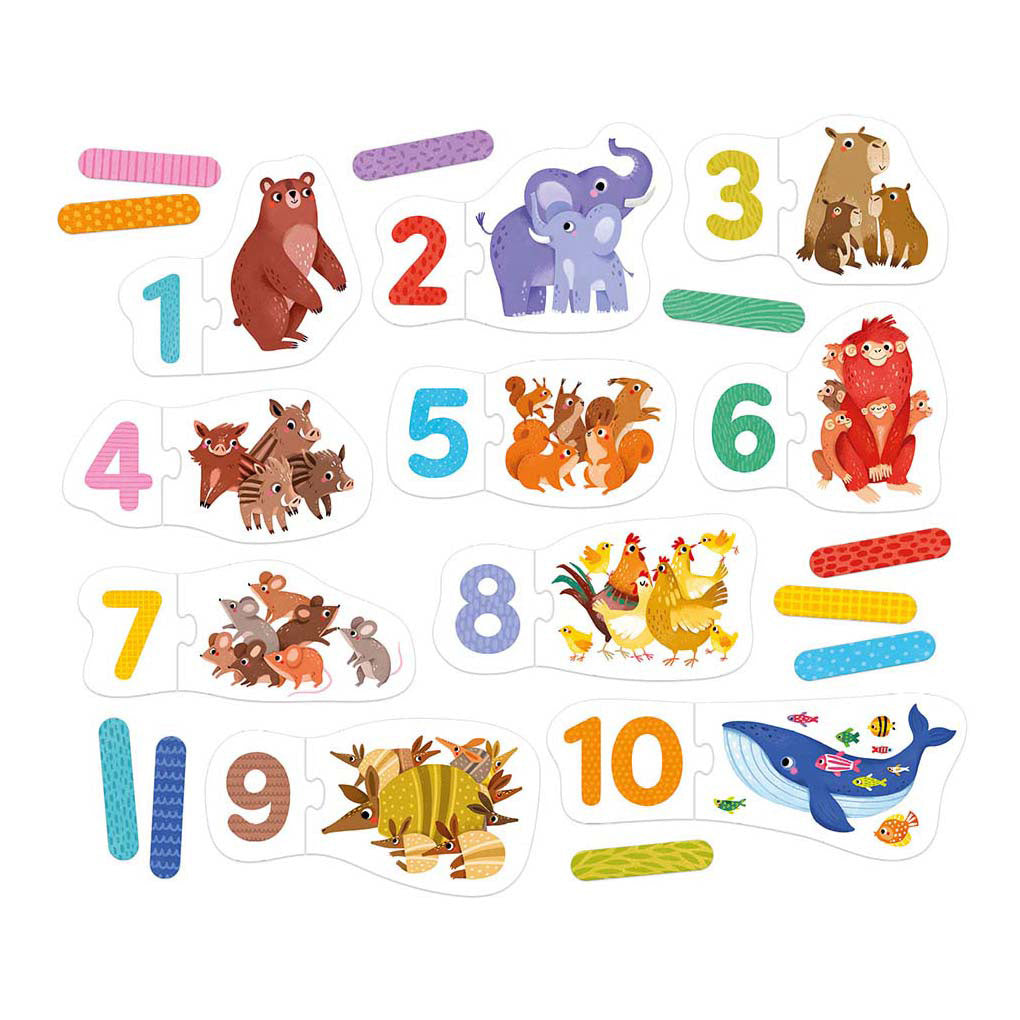 Bananenpanda - Zahlenpuzzle - 20 Teile.