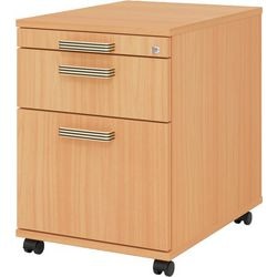 Bach mobiler Schubladenschrank mit Hängeregistraturschublade 42,8 x 56 x 59 cm Buche