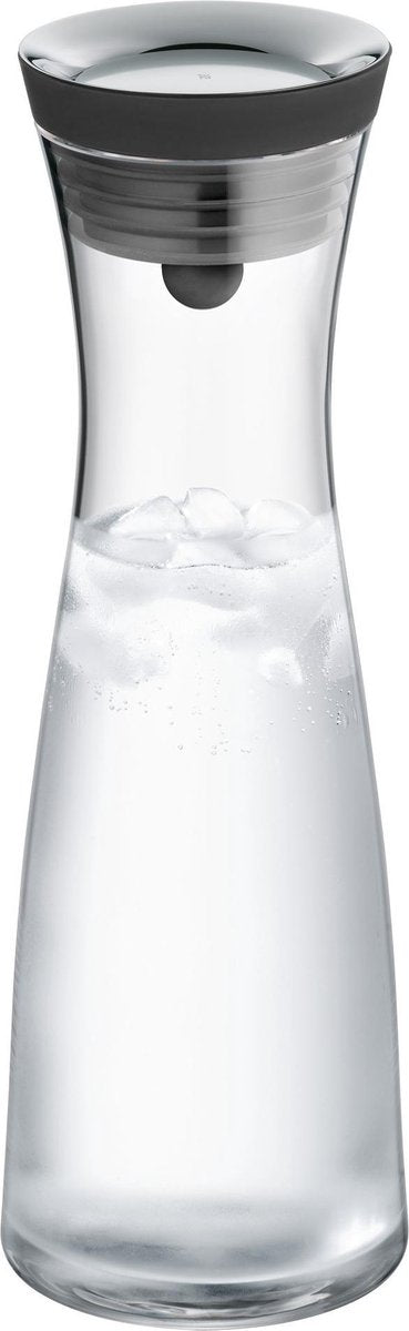 WMF Basic - Wasserkaraffe - 1,0l - Schwarz - tropffrei - passend für Kühlschranktür