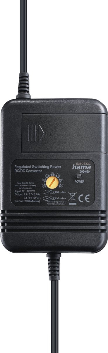 Hama Netzteil fürs Auto einstellbar 2000mA 24W max. 12v st. 8 Adapter