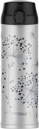 Thermoskanne Dekor Bloomy Hiver Trinkbecher – 48 cl – Silber