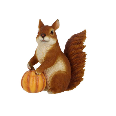 Esschert Design Eichhörnchen mit Kürbis