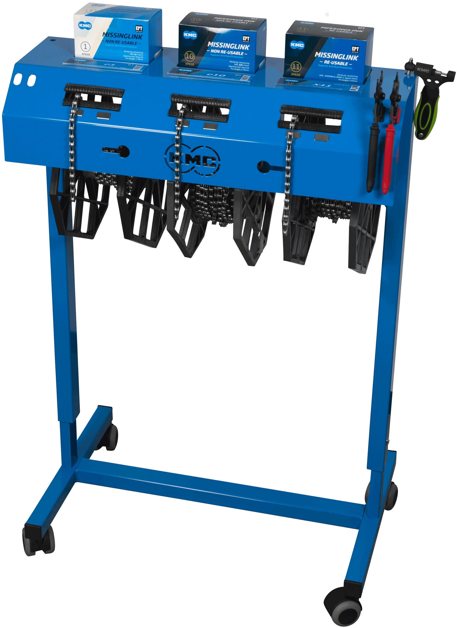 KMC Fahrradkettenroller Pro - Blau - 90x60x40 cm