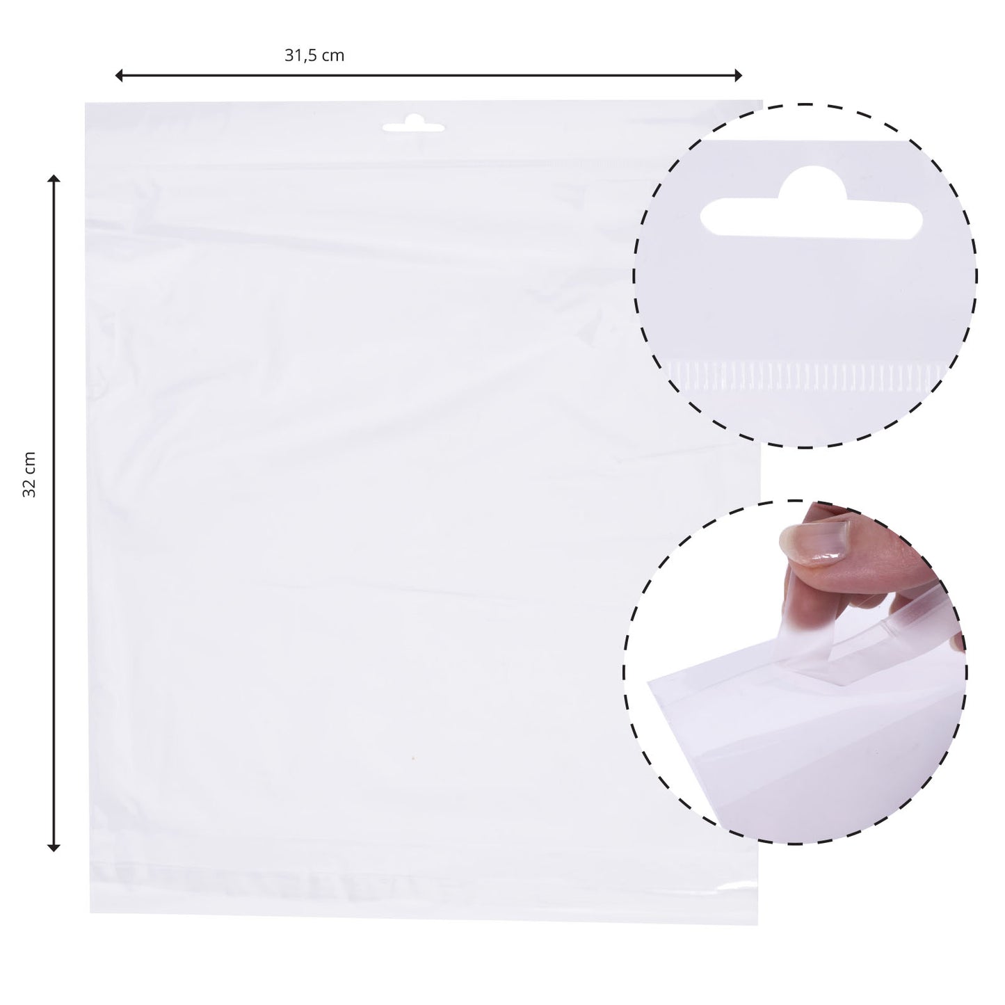 Vaessen creative • Etikettenbeutel 31,5x32cm 12x12 50St