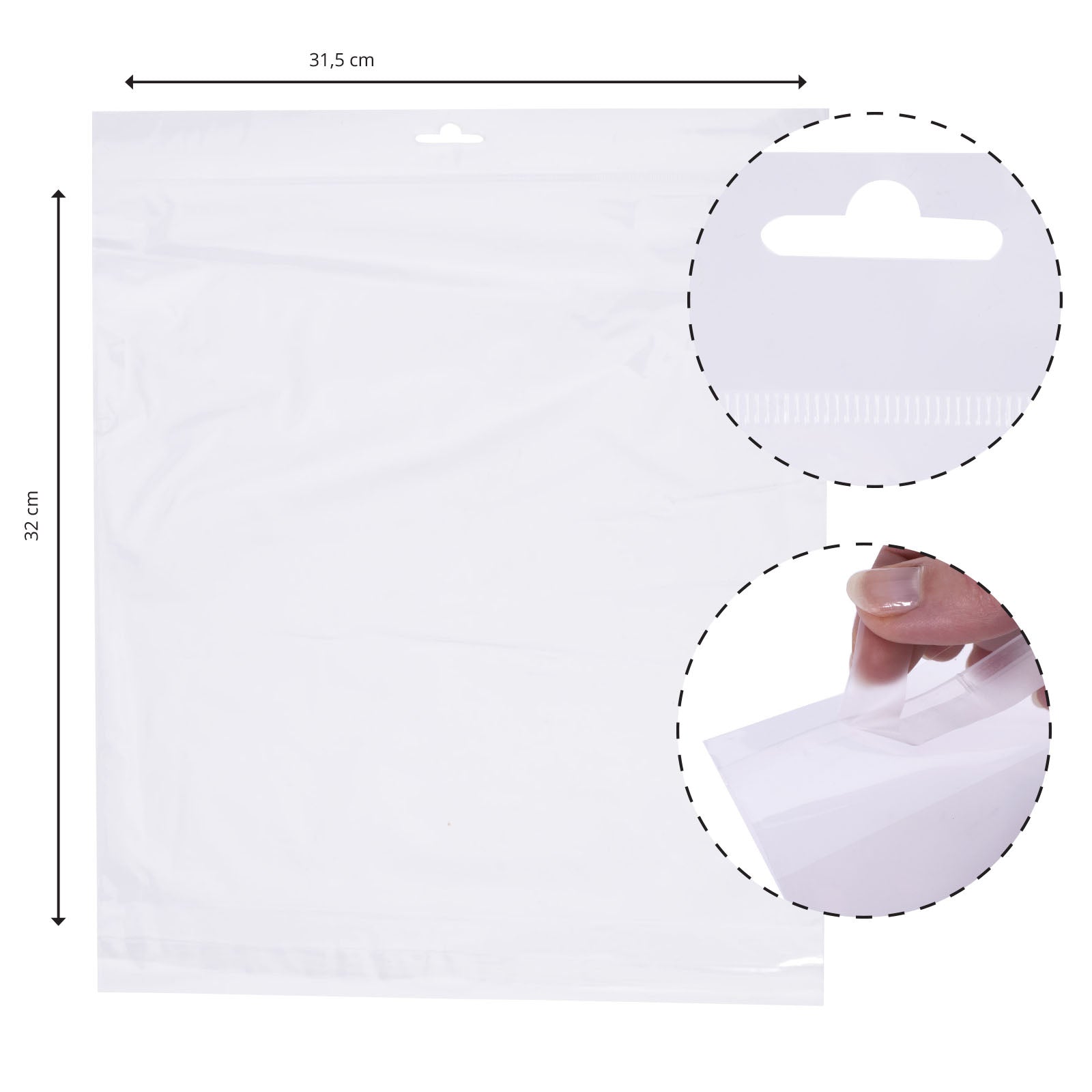 Vaessen creative • Etikettenbeutel 31,5x32cm 12x12 50St