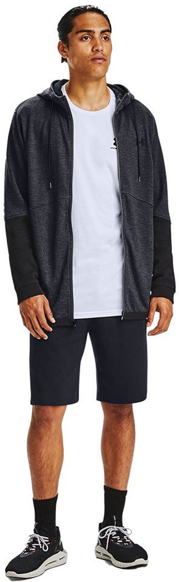 Under Armour ua Sportstyle Left Chest ls-wht Herren-Sportshirt – Weiß – Schwarz