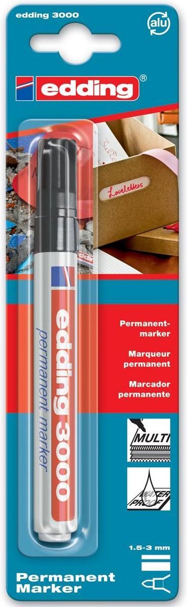 Edding Filzstift 3000 rund 1,5-3mm schwarz