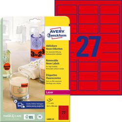 Multifunktionsetiketten avery red 675 Stück