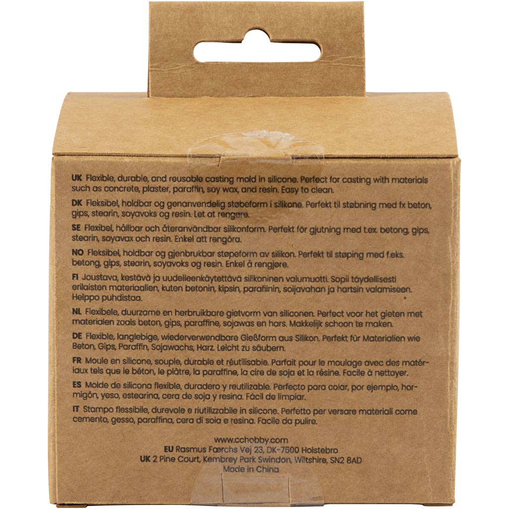 Creativ Company Silikonform, quadratisch mit Blasen, H: 5 cm, B: 6 cm, T 6 cm, 1 Stück 1 Box