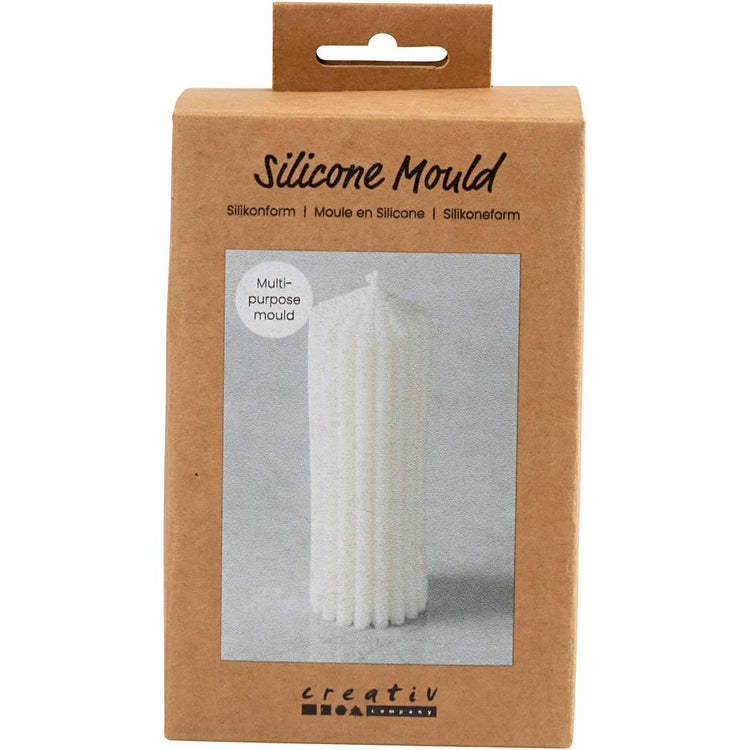 Creativ Company Silikonform, gerippter Zylinder, H: 12 cm, T 4 cm, 1 Stück 1 Box