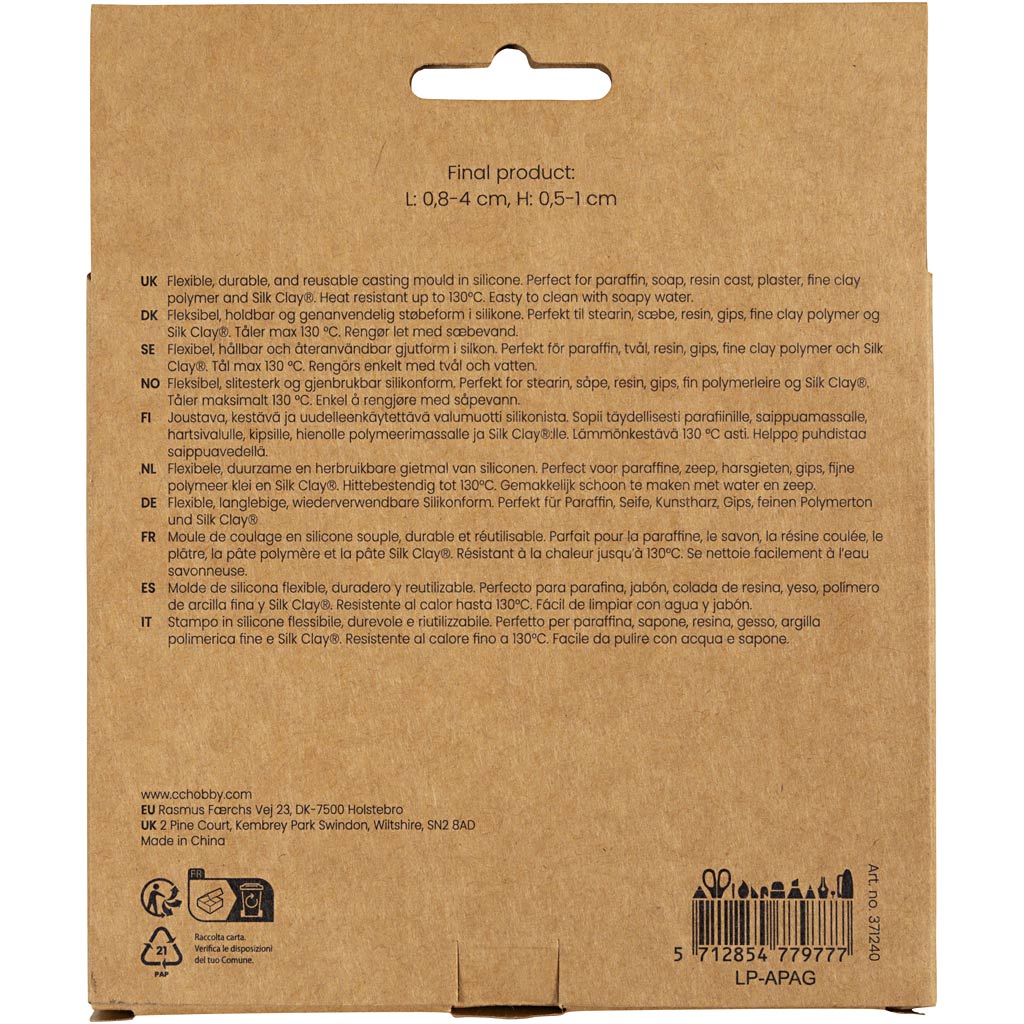 Creativ Company Silikonformen, Rosen, H: 0,5-1 cm, L: 0,8-4 cm, 1 Stück