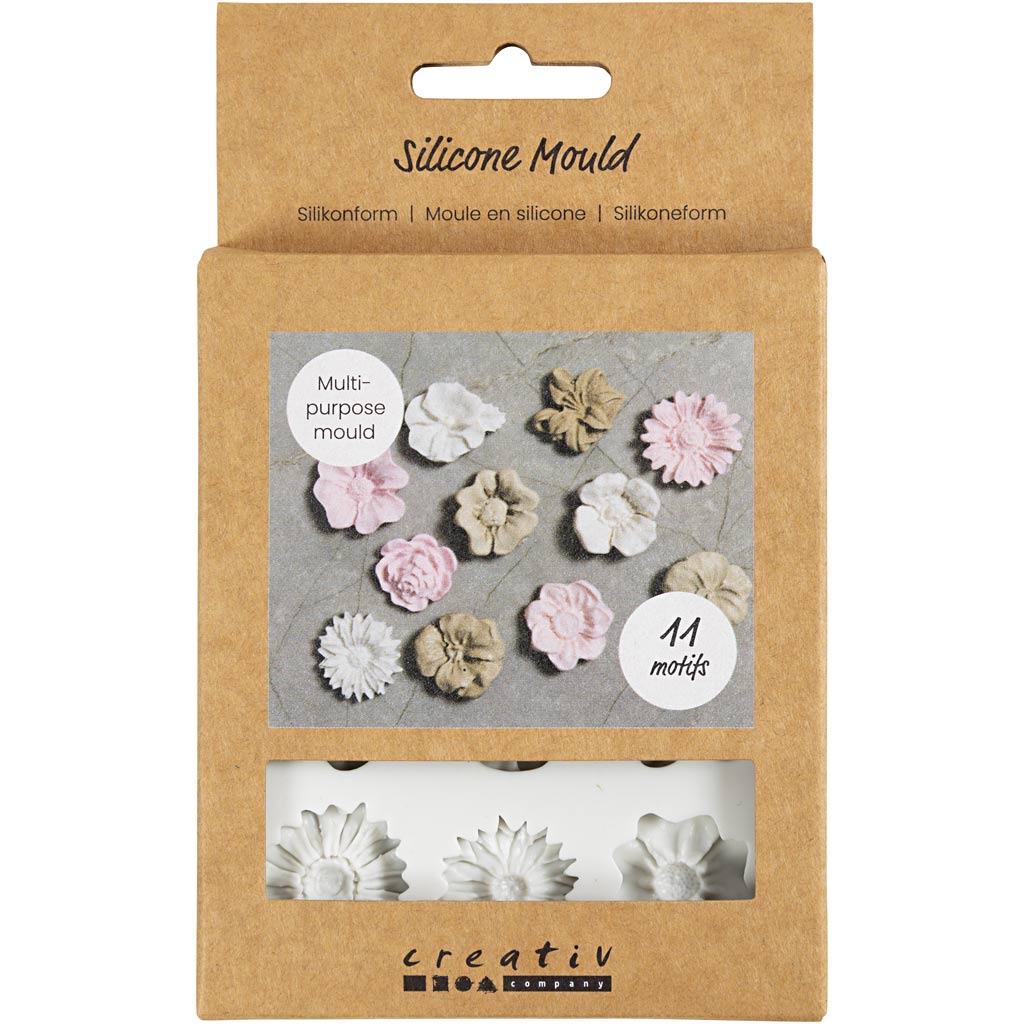 Creativ Company Silikonformen, Gänseblümchen, H: 0,5 cm, L: 2-2,5 cm, 1 Stück