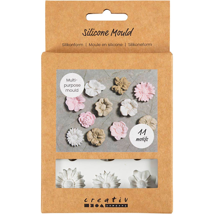 Creativ Company Silikonformen, Gänseblümchen, H: 0,5 cm, L: 2-2,5 cm, 1 Stück