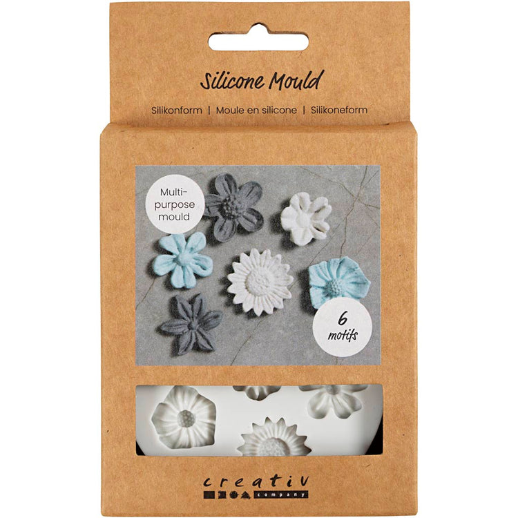 Creativ Company Silikonformen, Blume, H: 0,5 cm, L: 1,5-2,5 cm, 1 Stück