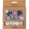 Creativ Company Silikonformen, Blätter und Blüten, H: 0,5 cm, L: 1,8-4,5 cm, 4 Stück 1 Stück