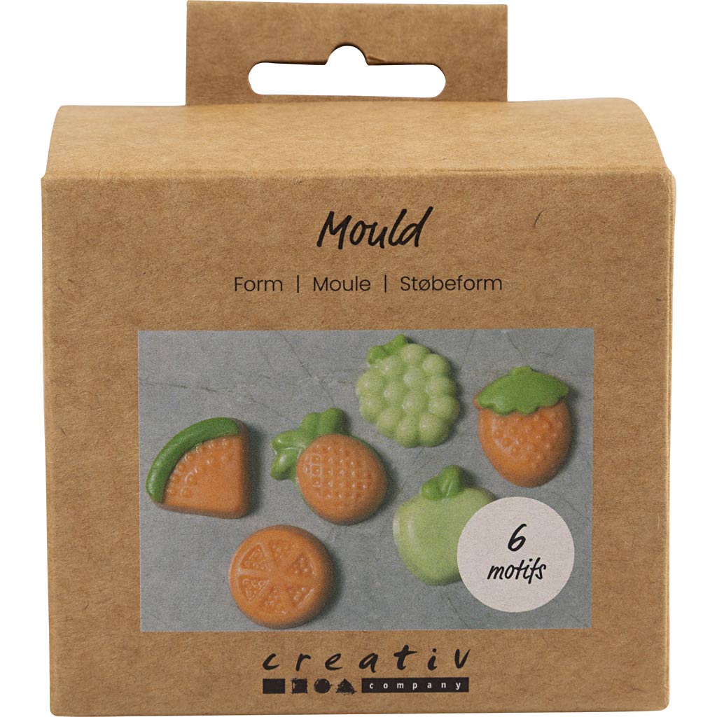 Creativ Company Formen, Obst, H: 1,8 cm, L: 4,5-6 cm, 6 Stück 1 Box