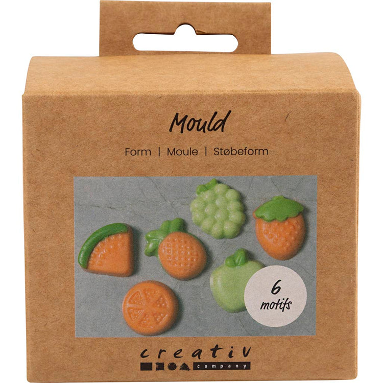 Creativ Company Formen, Obst, H: 1,8 cm, L: 4,5-6 cm, 6 Stück 1 Box