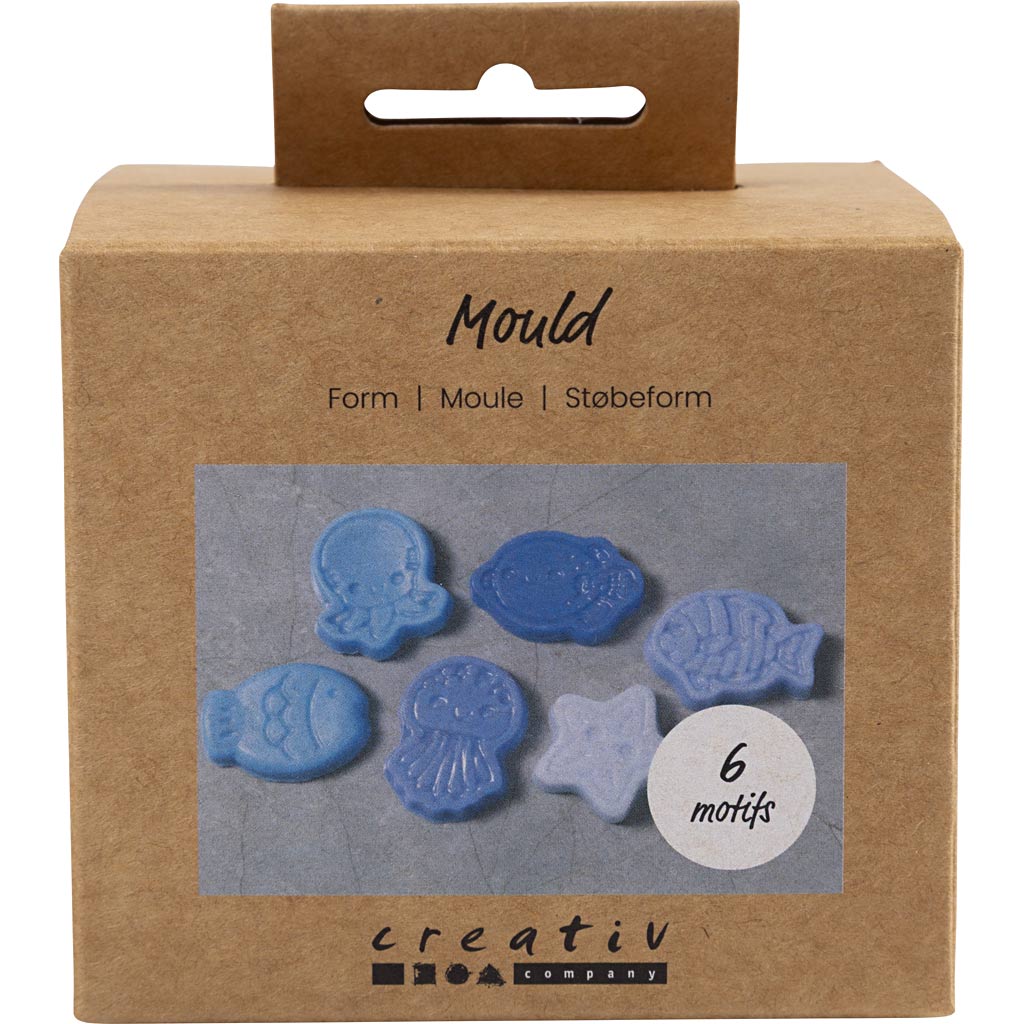 Creativ Company Formen, Ozeanmotiv, H: 1,2 cm, L: 4-6 cm, 6 Stück 1 Box