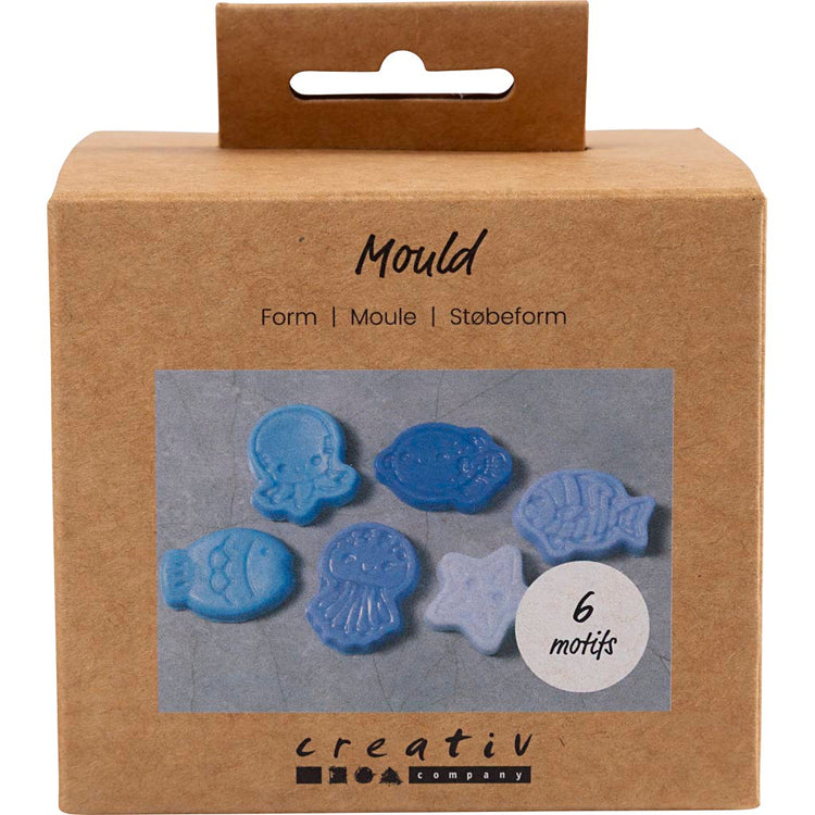 Creativ Company Formen, Ozeanmotiv, H: 1,2 cm, L: 4-6 cm, 6 Stück 1 Box