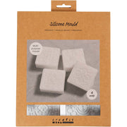 Creativ Company Silikonformen, quadratisch mit grafischem Design, H: 2,4 cm, L: 6,8 cm, B: 6,8 cm, 4 Stück 1 Box - afbeelding 1