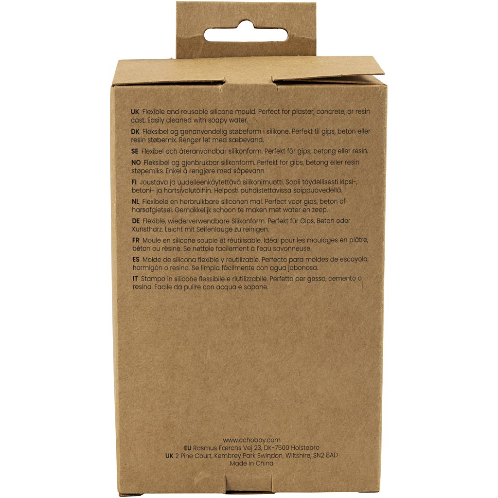 Creativ Company Silikonformen, Vase und Kerzenständer, H: 7,5 cm, T 5,5 cm, matt transparent, 2 Stück 1 Box