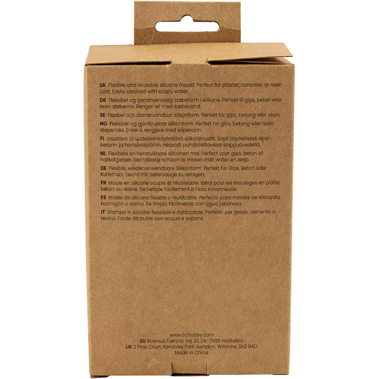 Creativ Company Silikonformen, Vase und Kerzenständer, H: 7,5 cm, T 5,5 cm, matt transparent, 2 Stück 1 Box