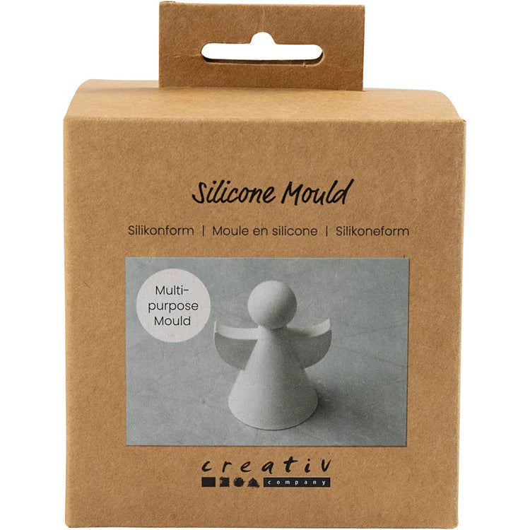 Creativ Company Silikonformen, Engel:, H: 9,5 cm, B: 7 cm, matt transparent, 1 Stück 1 Box