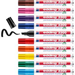 Permanentmarker edding 3300 Farbsortiment 1-5 mm 10 Stück