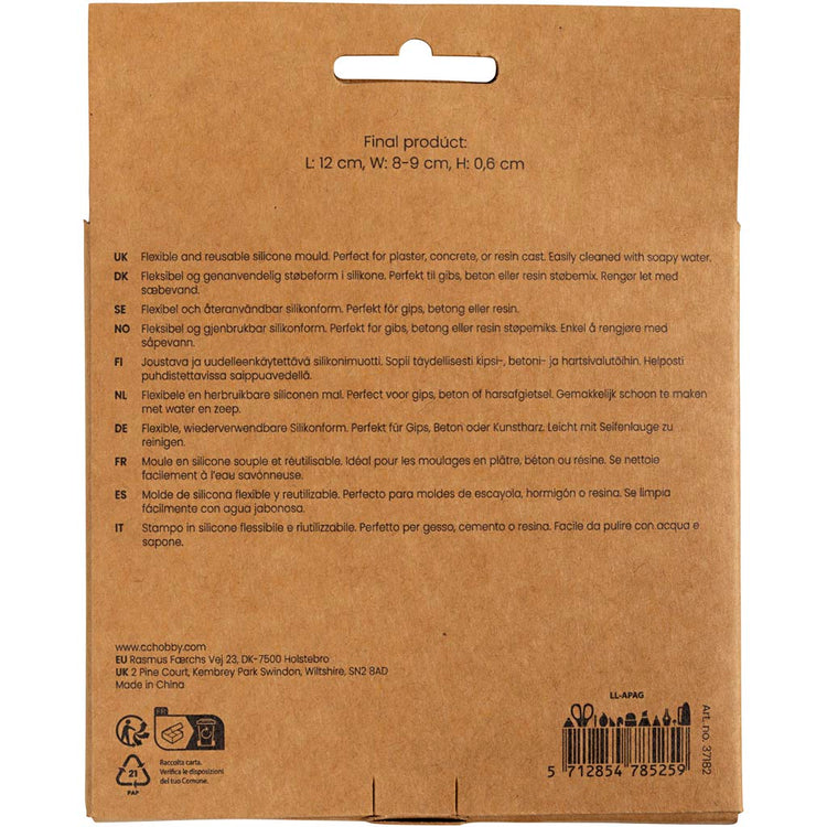 Creativ Company Silikonformen, Muschelschale, H: 0,6 cm, L: 12 cm, B: 8-9 cm, 2 Stück 1 Box