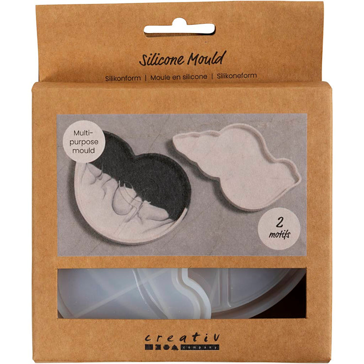Creativ Company Silikonformen, Muschelschale, H: 0,6 cm, L: 12 cm, B: 8-9 cm, 2 Stück 1 Box