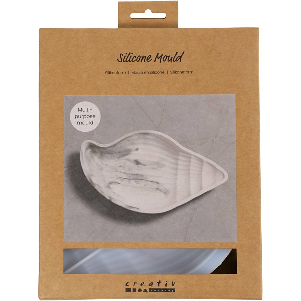 Creativ Company Silikonformen, Muschelschale, H: 2 cm, L: 20 cm, B: 11 cm, 1 Stück
