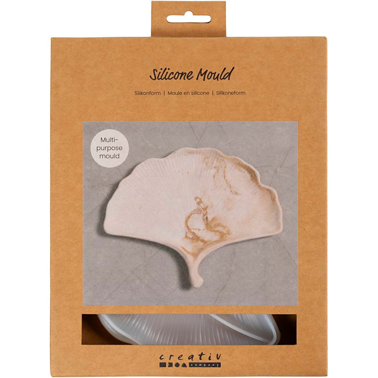 Creativ Company Silikonformen, Gingkoblatt, H: 1,5 cm, L: 18,5 cm, B: 14,8 cm, 1 Stück