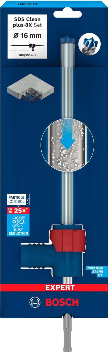 Bosch Expert SDS Clean Plus-8x Hammerbohrer-Set 16 x 200 x 350