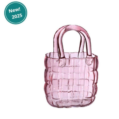 Ideen 4 Jahreszeiten Handtaschenvase Marais rosa 14x9,5x22cm