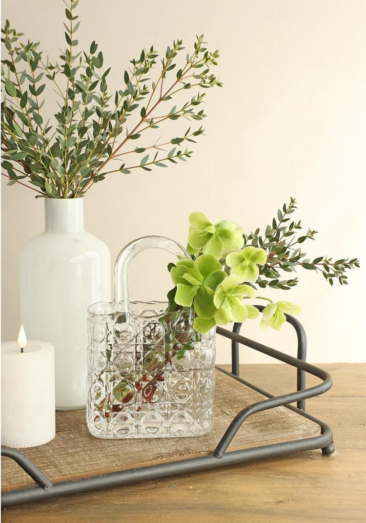 Ideen 4 Jahreszeiten Elysee Glashandtaschenvase 14x9,5x22cm