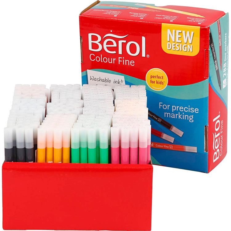 Berol Colorfine, Liniendicke 0,3-0,7 mm, verschiedene Farben, 288 Stück 1 Box