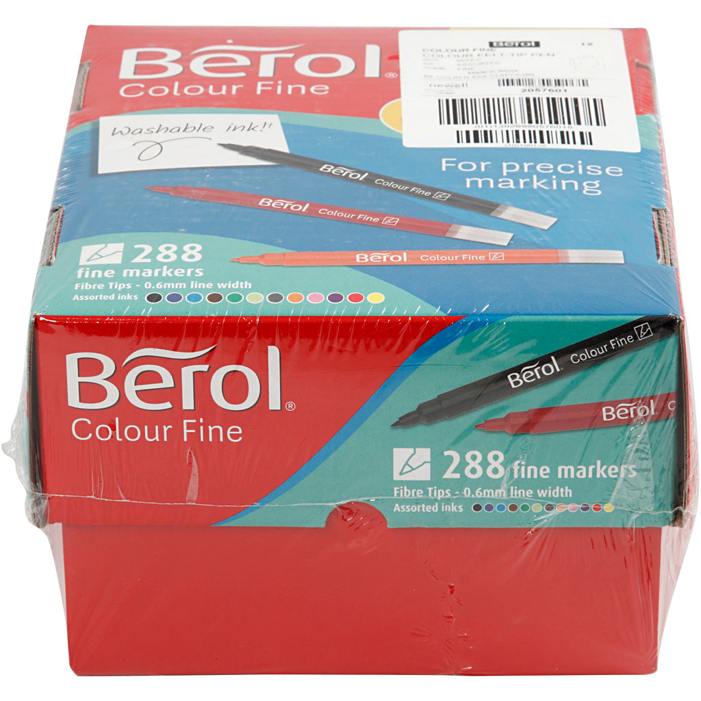 Berol Colorfine, Liniendicke 0,3-0,7 mm, verschiedene Farben, 288 Stück 1 Box