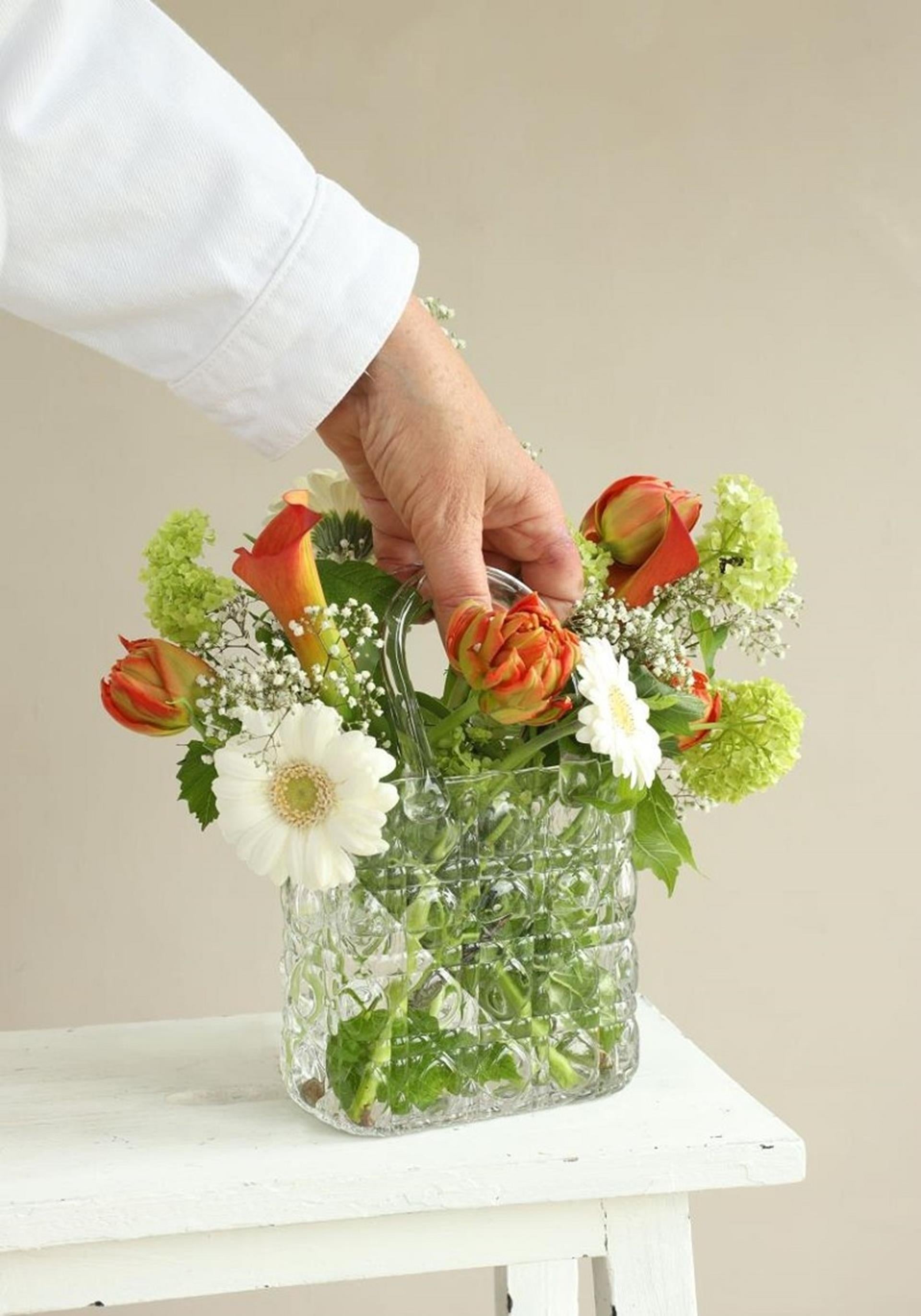 Ideen 4 Jahreszeiten Elysee Glashandtaschenvase 19x11x28cm