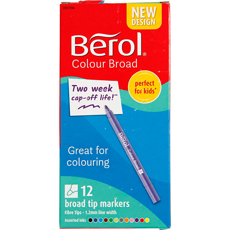 Berol Stift, D 10 mm, Liniendicke 1-1,7 mm, verschiedene Farben, 12 Stück 1 Box
