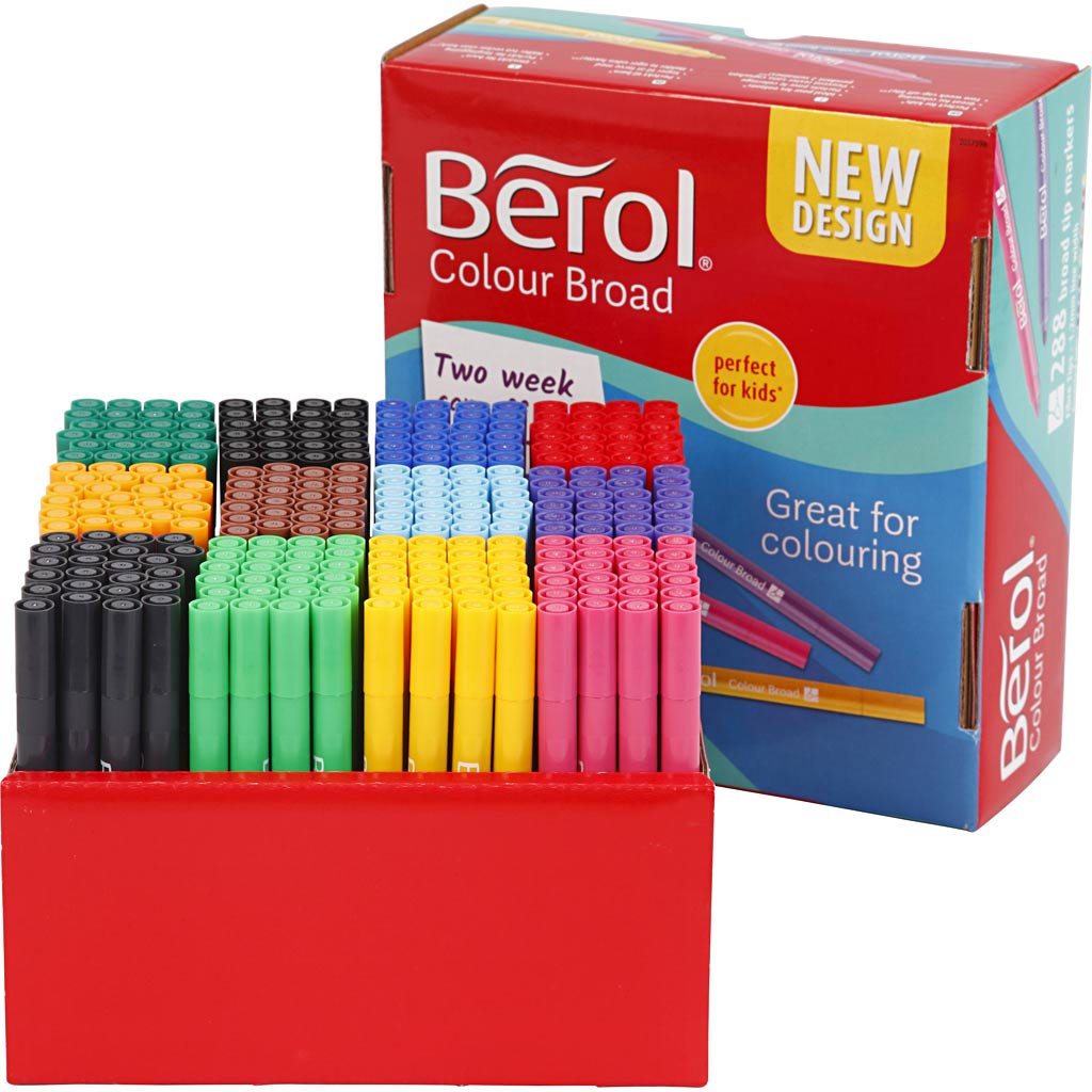 Berol Stift, Liniendicke 1-1,7 mm, verschiedene Farben, 288 Stück 1 Box