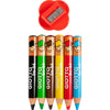 Giotto Buntstifte, L: 10,5 cm, Stärke 13 mm, Mine 6 mm, verschiedene Farben, 6 Stück 1 Box
