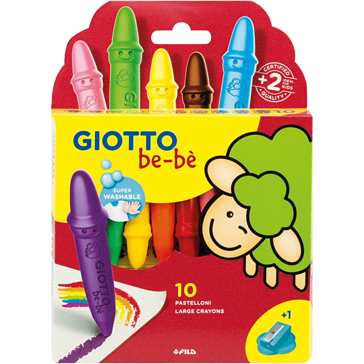Giotto Wachsmalstifte, L: 7 cm, D 11 mm, 10 Stück 1 Box