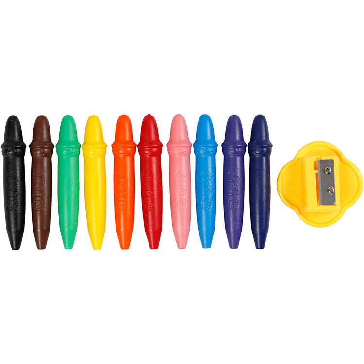 Giotto Wachsmalstifte, L: 7 cm, D 11 mm, 10 Stück 1 Box