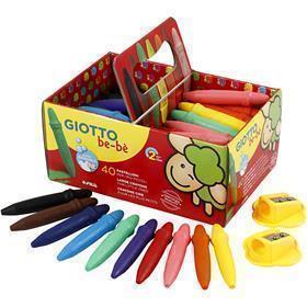 Giotto Wachsmalstifte, L: 7 cm, D 11 mm, 40 Stück 1 Box