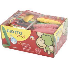 Giotto Wachsmalstifte, L: 7 cm, D 11 mm, 40 Stück 1 Box