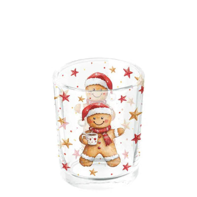 Ambiente Teelichthalter Kakao und Kekse, Durchmesser 5,5 x 6,6 cm, Glas
