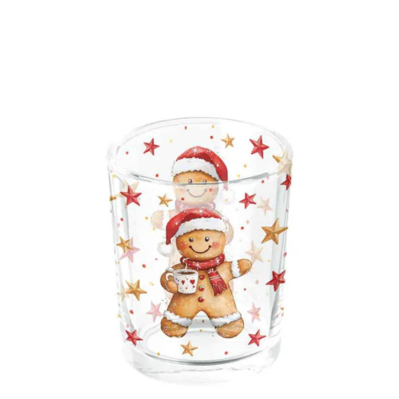 Ambiente Teelichthalter Kakao und Kekse, Durchmesser 5,5 x 6,6 cm, Glas