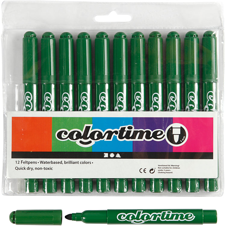 Colortime-Marker, Strichstärke 5 mm, Kieferngrün, 12 Stück, 1 Box