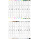 Creativ Company Zeichenstift, Strichstärke 1+8 mm, Pastellfarben, Standardfarben, 24 Stück 1 Box
