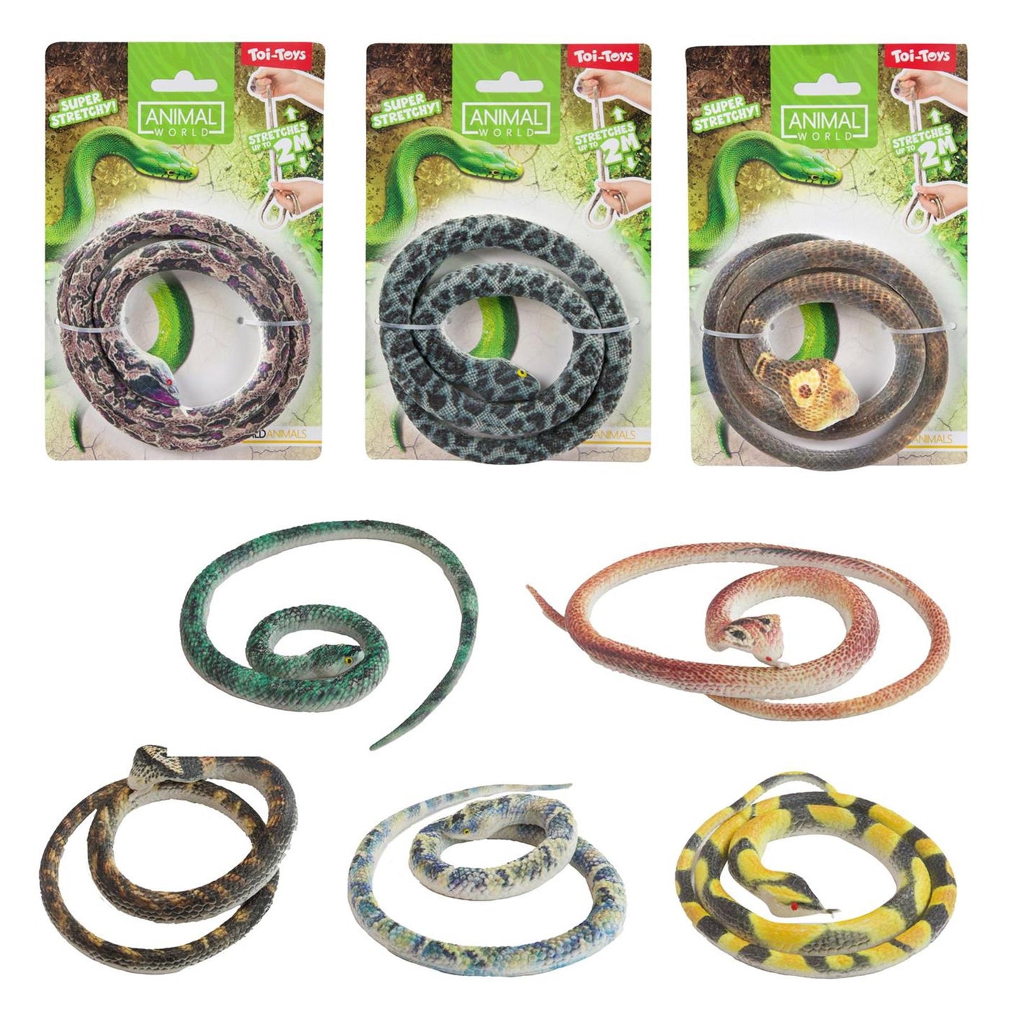 Toi-toys Tierwelt lebensechte Schlange 60cm